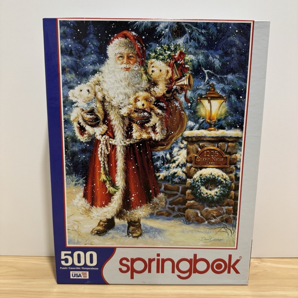 Springbok Bearing Gifts 500 Piece Puzzle Dona Gelsinger Santa Claus Christmas